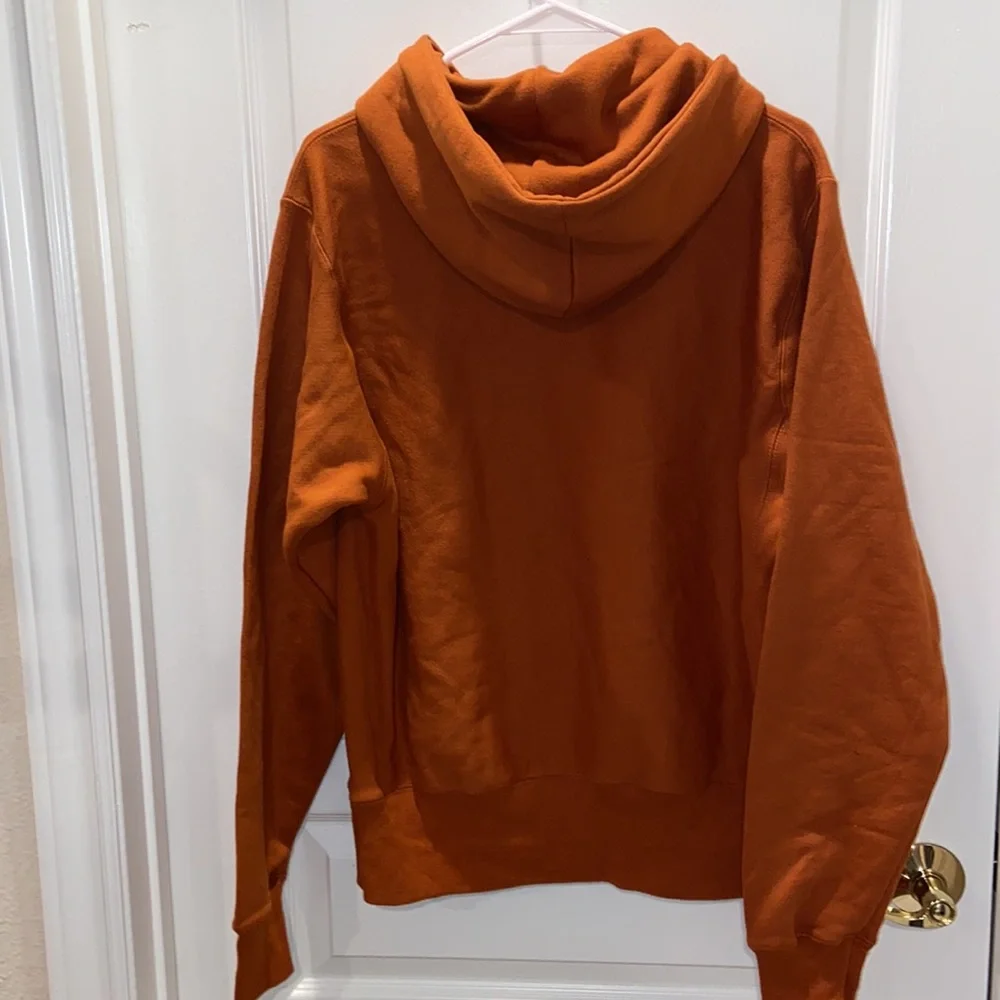Champion Reverse Weave Pullover Hooded Sweatshirt size small texas orange - Picture 7 of 7